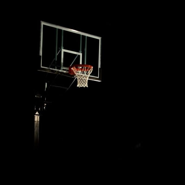 Basketball Basket with Dark Background | Services to Manage Multimedia Rights