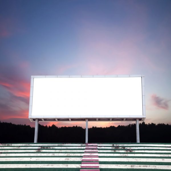 Empty Billboard Screen for Advertising in Stadium | Services to Manage Multimedia Rights